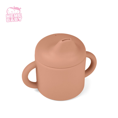 Customized Silicone Baby Cup Non Spill Training Set Baby Silicone Straw Drink Cup