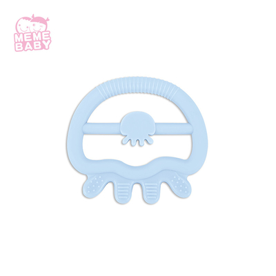 Newborn Gift Kids Soft Silicone Teether Cute Jellifish Chewable Organic Rattle Sensory Baby Teether Toys