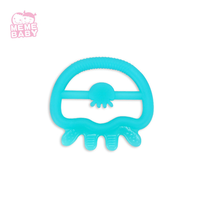 Newborn Gift Kids Soft Silicone Teether Cute Jellifish Chewable Organic Rattle Sensory Baby Teether Toys