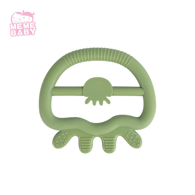 Newborn Gift Kids Soft Silicone Teether Cute Jellifish Chewable Organic Rattle Sensory Baby Teether Toys