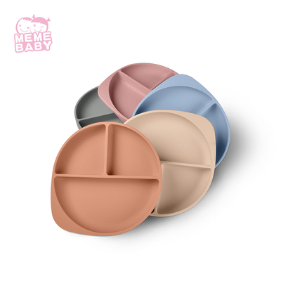 Soft Toddler Silicone Dinner Plate Lightweight With Suction
