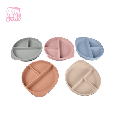 FDA Certified Soft Texture Silicone Food Plate For Toddler