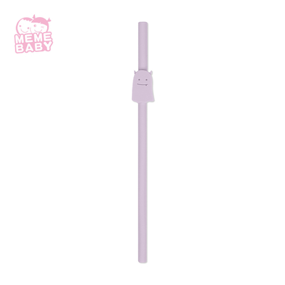 Fun Animal Style Colorful Silicone Reusable Straw 200mm With FDA Certificate