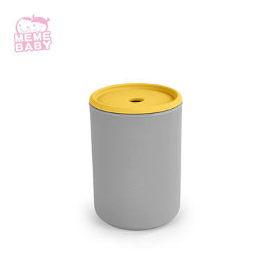 Rust Color Spilt Proof Silicone Straw Cup CPC Certified BPA Free