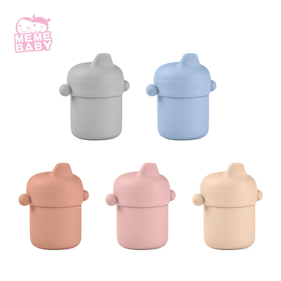 FDA Certified Silicone Sippy Cup Baby Newborn Kid Mug With Removable Lid