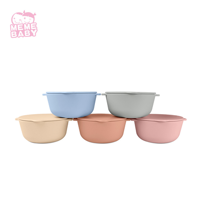 Food Warmer Silicone Weaning Bowl Multiple Color Choices With Lid Handle