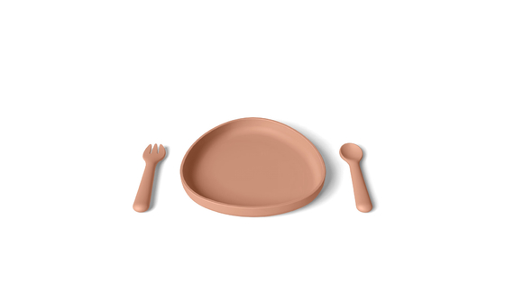 Baby Feeding No Slip Silicone Bib And Plate Set Waterproof