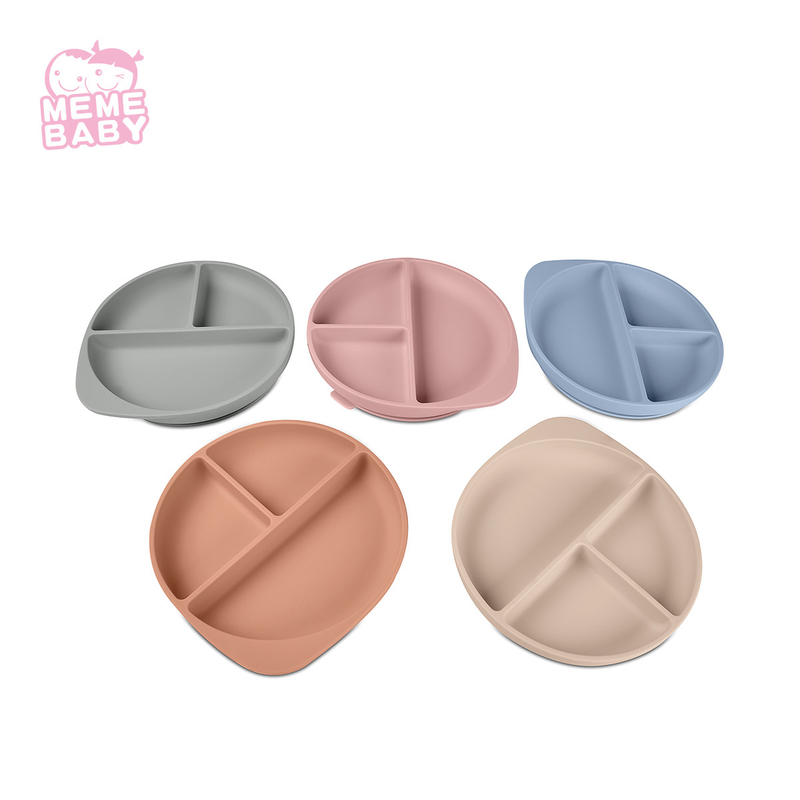 FDA Certified Soft Texture Silicone Food Plate For Toddler